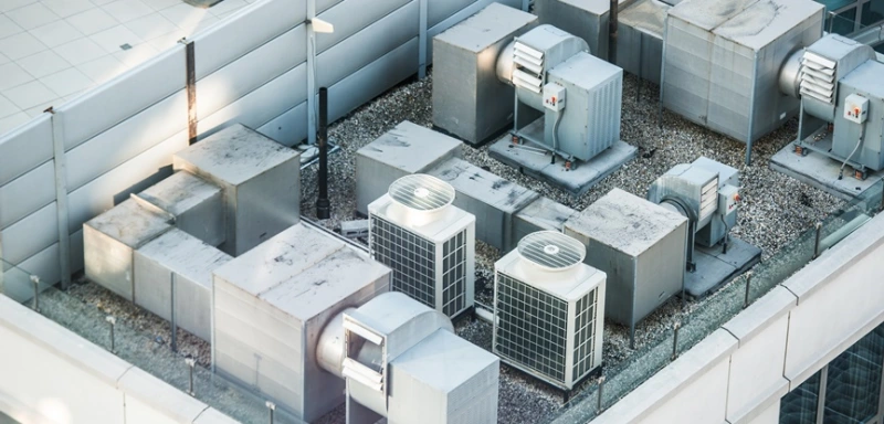 Imagem ilustrativa de Sistema de refrigeração de ar condicionado industrial